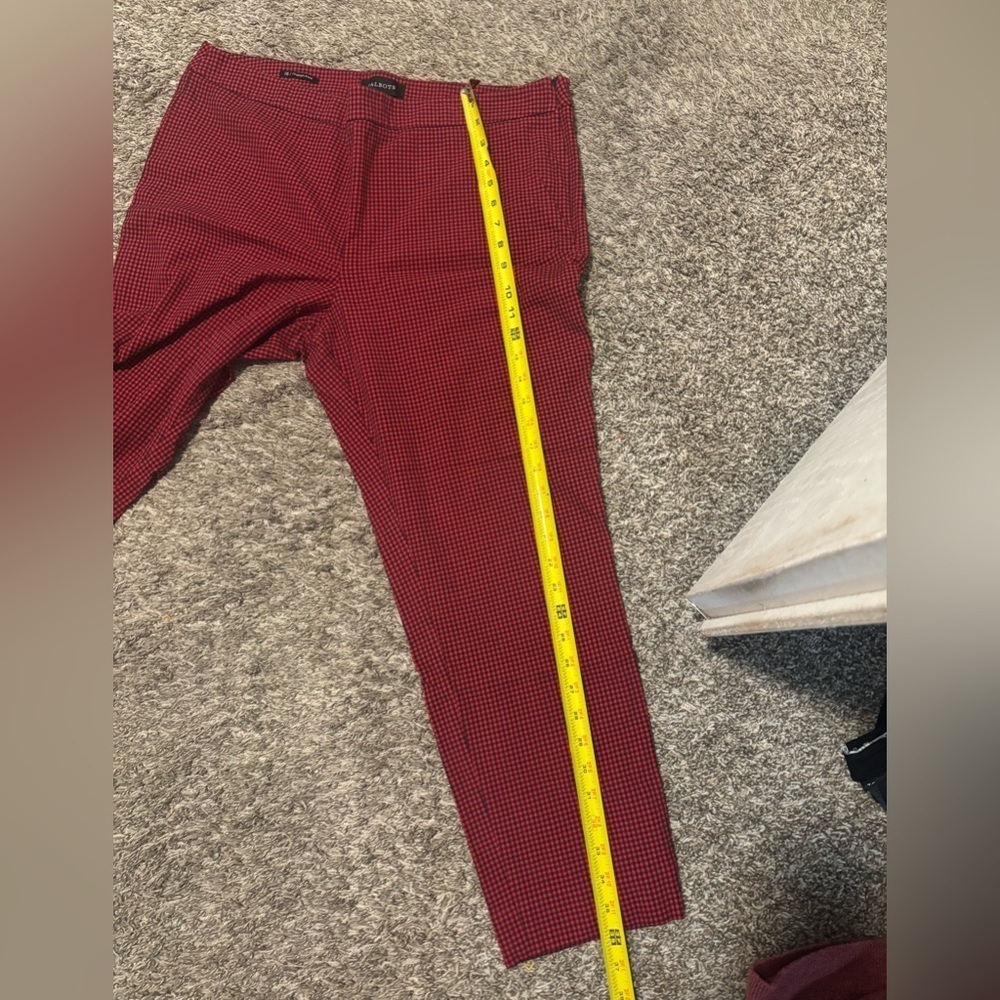 Talbots Red Patterned Dress Pants - Picture 12 of 13